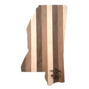 Big Trippy‎ WoodWorks MISSISSIPPI Wood Cutting Board Foodie Kitchen Food Prep